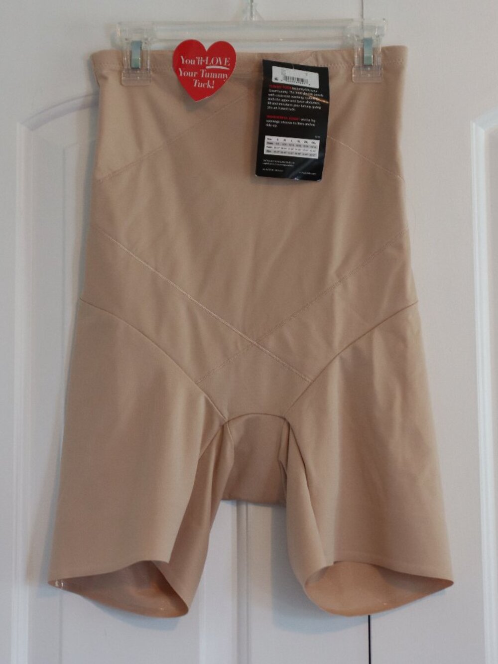 Cupid Tummy Tuck High Waist Thigh Slimmer Size XL Beige Shapewear Compression